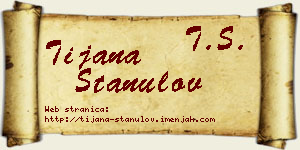 Tijana Stanulov vizit kartica